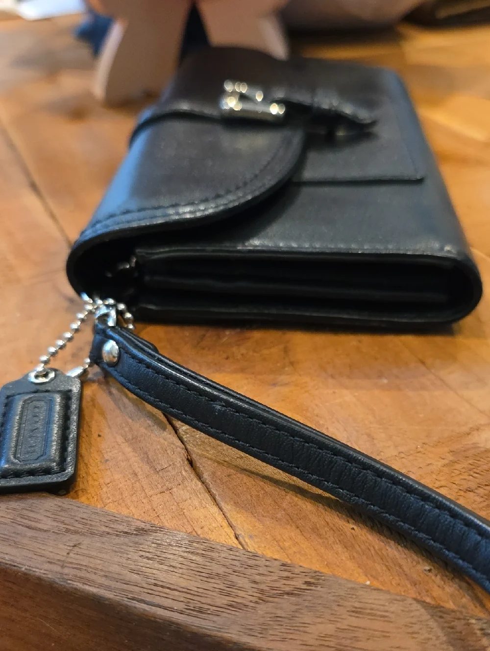 Coach black charlie wallet